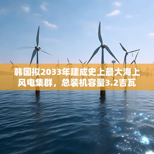 韩国拟2033年建成史上最大海上风电集群，总装机容量3.2吉瓦