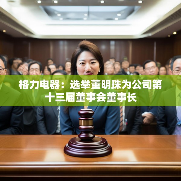 格力电器：选举董明珠为公司第十三届董事会董事长
