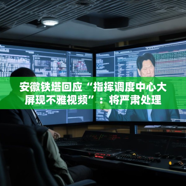 安徽铁塔回应“指挥调度中心大屏现不雅视频”：将严肃处理