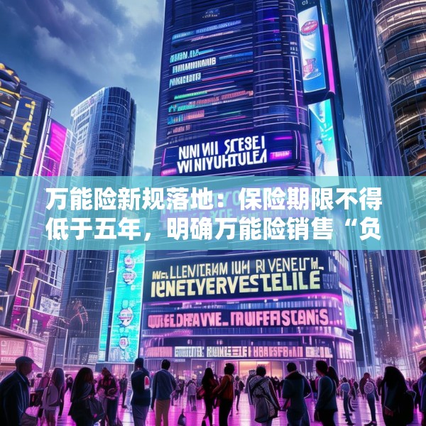 万能险新规落地：保险期限不得低于五年，明确万能险销售“负面清单”