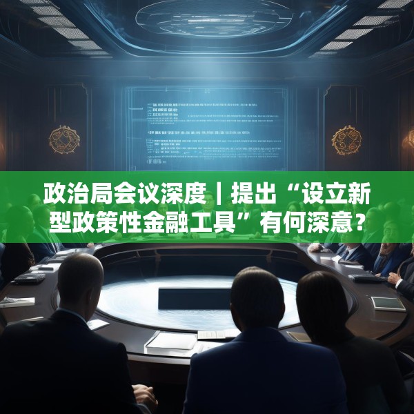 政治局会议深度｜提出“设立新型政策性金融工具”有何深意？