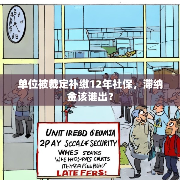 单位被裁定补缴12年社保，滞纳金该谁出？