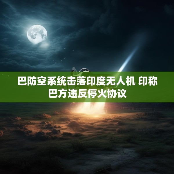 巴防空系统击落印度无人机 印称巴方违反停火协议