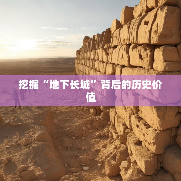 挖掘“地下长城”背后的历史价值