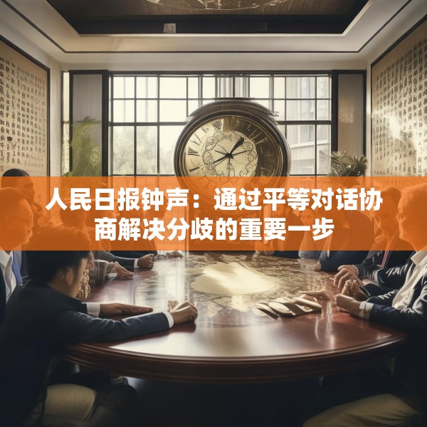 人民日报钟声：通过平等对话协商解决分歧的重要一步