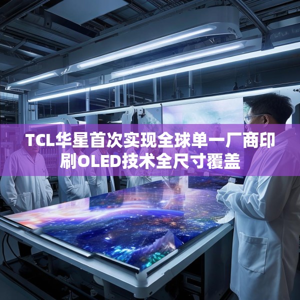 TCL华星首次实现全球单一厂商印刷OLED技术全尺寸覆盖