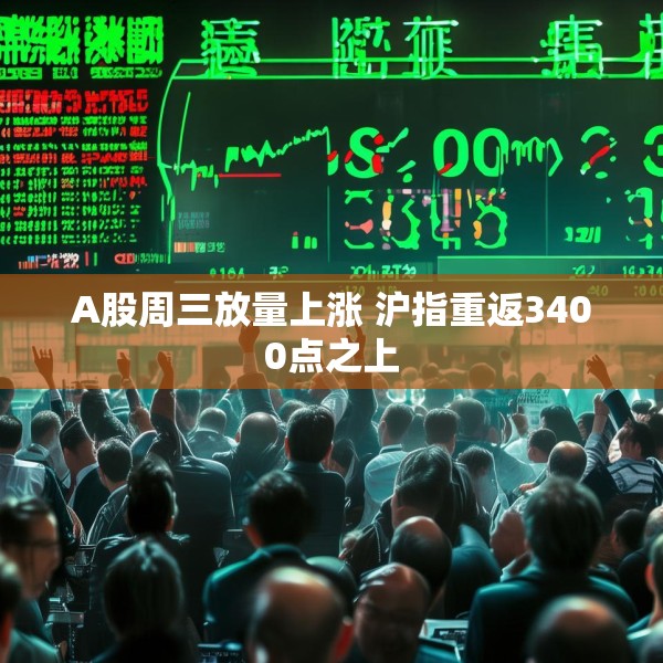 A股周三放量上涨 沪指重返3400点之上