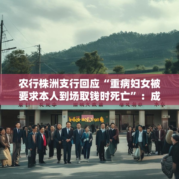 农行株洲支行回应“重病妇女被要求本人到场取钱时死亡”：成立专项工作组配合警方调查，向逝者致以沉痛哀悼