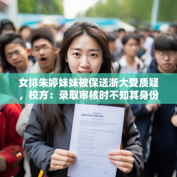 女排朱婷妹妹被保送浙大受质疑，校方：录取审核时不知其身份