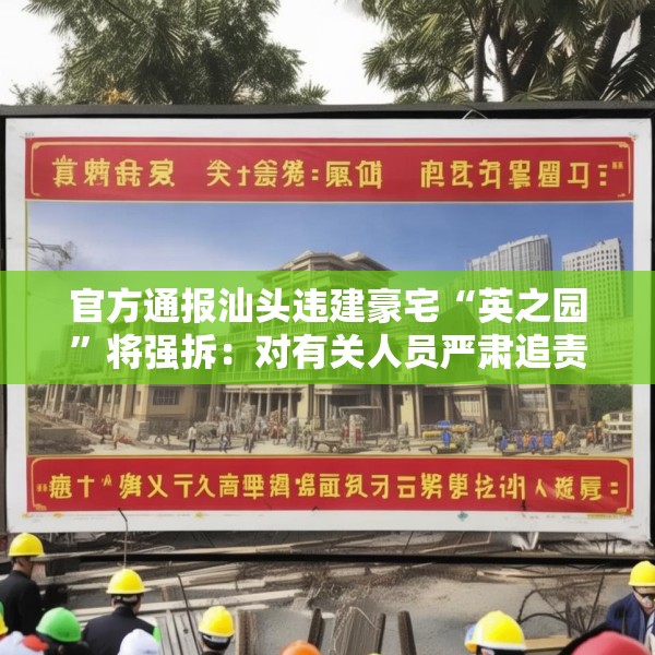 官方通报汕头违建豪宅“英之园”将强拆：对有关人员严肃追责问责