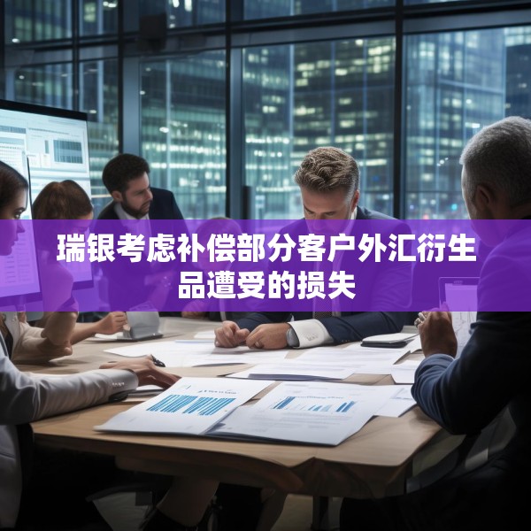 瑞银考虑补偿部分客户外汇衍生品遭受的损失