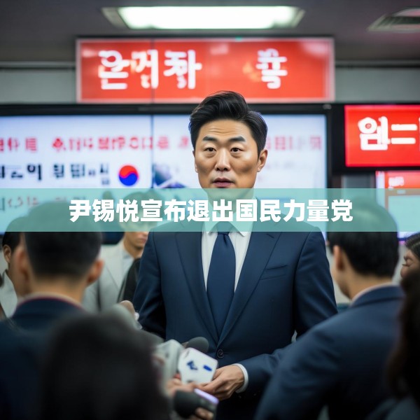 尹锡悦宣布退出国民力量党