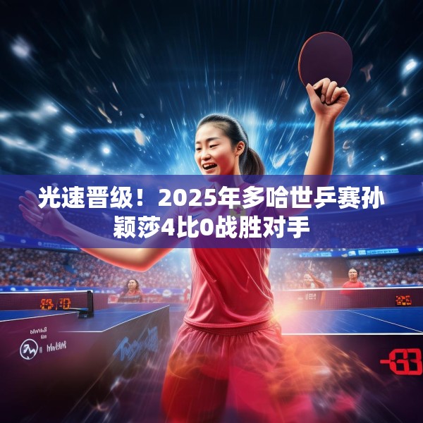 光速晋级！2025年多哈世乒赛孙颖莎4比0战胜对手