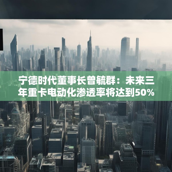 宁德时代董事长曾毓群：未来三年重卡电动化渗透率将达到50%