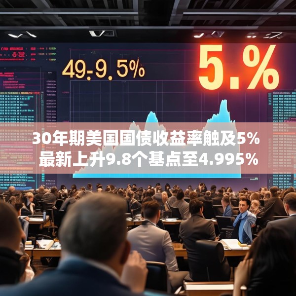 30年期美国国债收益率触及5% 最新上升9.8个基点至4.995%