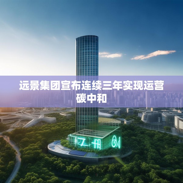 远景集团宣布连续三年实现运营碳中和