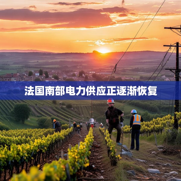 法国南部电力供应正逐渐恢复