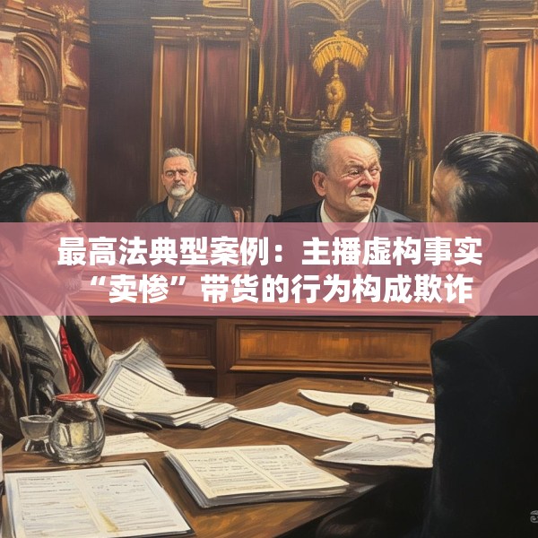 最高法典型案例：主播虚构事实“卖惨”带货的行为构成欺诈
