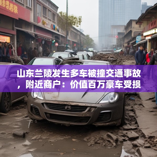 山东兰陵发生多车被撞交通事故，附近商户：价值百万豪车受损