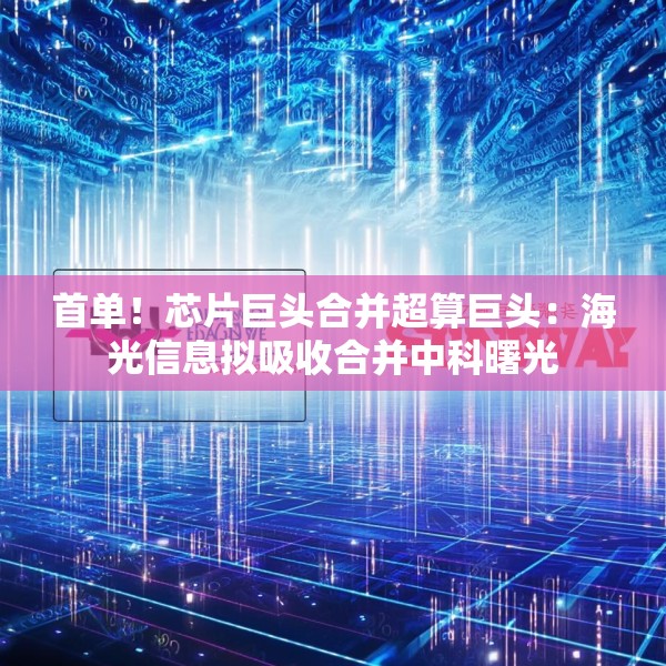 首单！芯片巨头合并超算巨头：海光信息拟吸收合并中科曙光