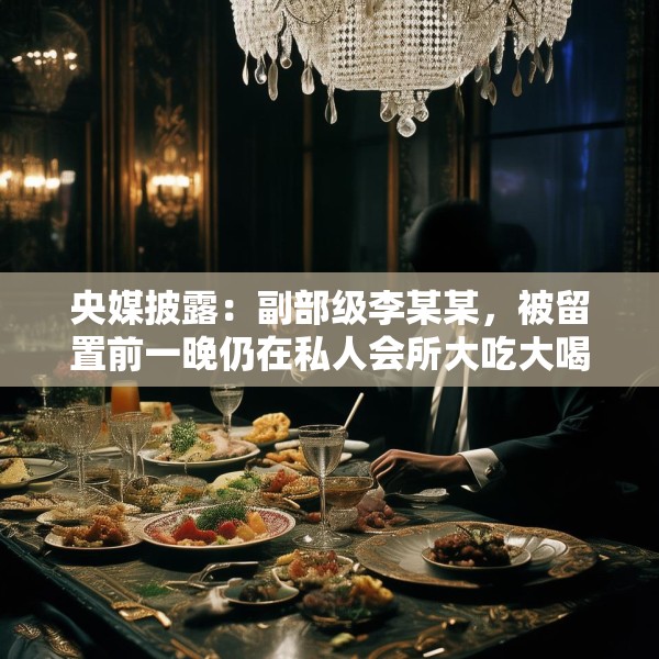央媒披露：副部级李某某，被留置前一晚仍在私人会所大吃大喝