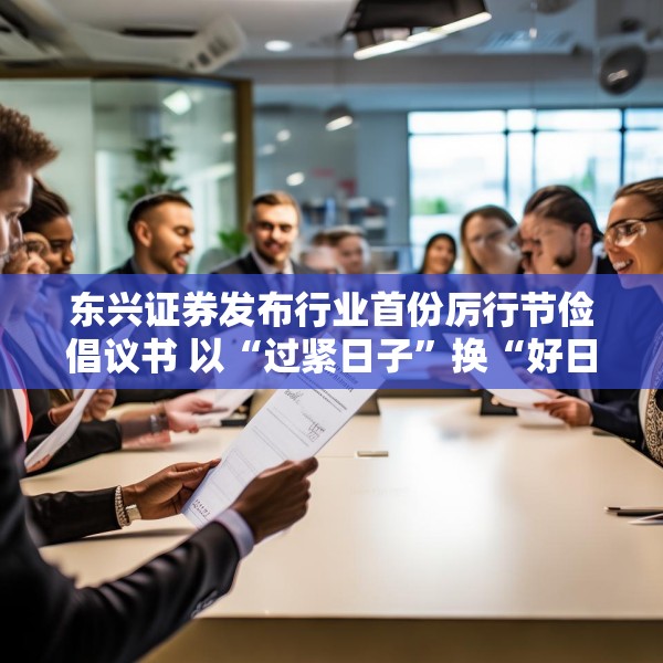 东兴证券发布行业首份厉行节俭倡议书 以“过紧日子”换“好日子”