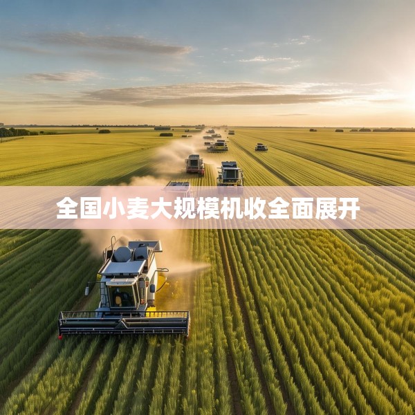 全国小麦大规模机收全面展开