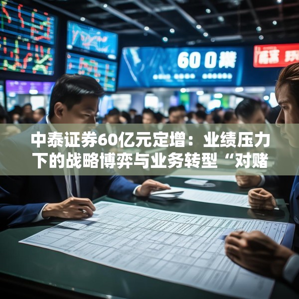 中泰证券60亿元定增：业绩压力下的战略博弈与业务转型“对赌”