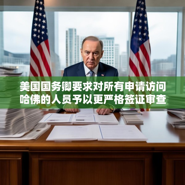 美国国务卿要求对所有申请访问哈佛的人员予以更严格签证审查