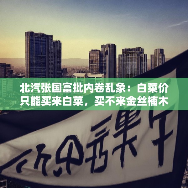 北汽张国富批内卷乱象：白菜价只能买来白菜，买不来金丝楠木