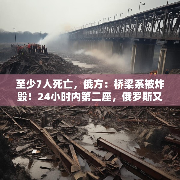 至少7人死亡，俄方：桥梁系被炸毁！24小时内第二座，俄罗斯又一桥梁坍塌