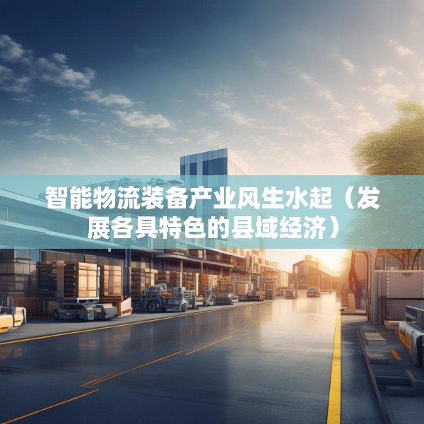 智能物流装备产业风生水起（发展各具特色的县域经济）