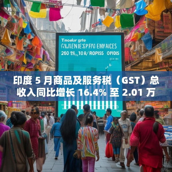 印度 5 月商品及服务税（GST）总收入同比增长 16.4% 至 2.01 万亿卢比