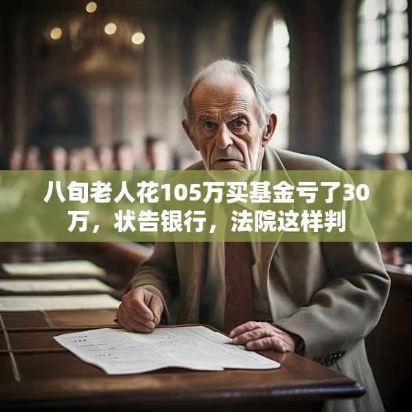 八旬老人花105万买基金亏了30万，状告银行，法院这样判