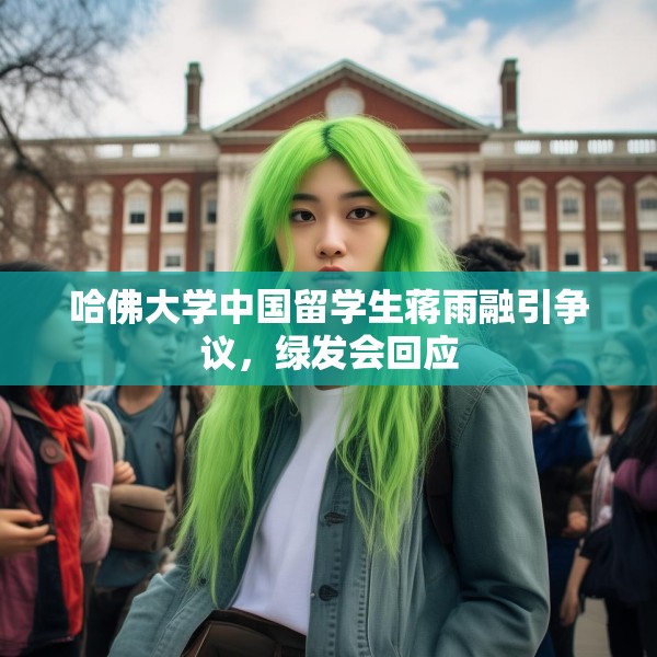 哈佛大学中国留学生蒋雨融引争议，绿发会回应