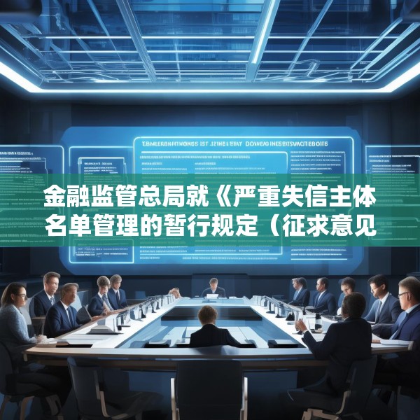 金融监管总局就《严重失信主体名单管理的暂行规定（征求意见稿）》公开征求意见
