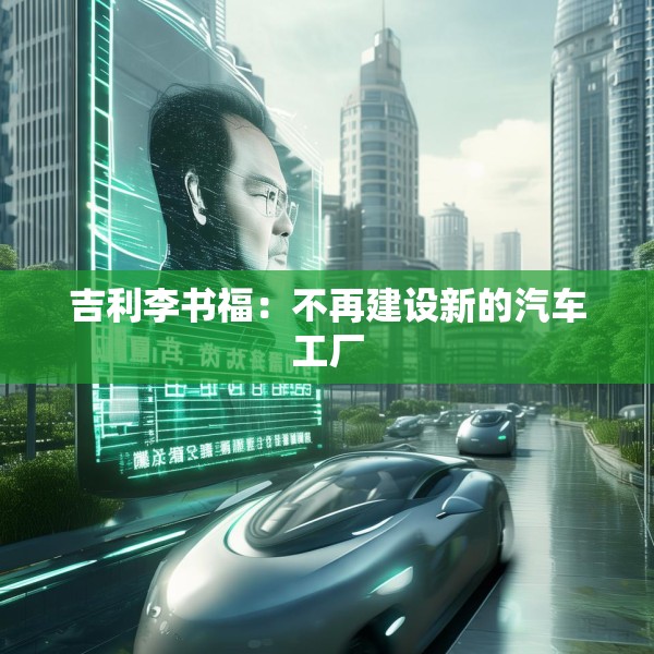 吉利李书福：不再建设新的汽车工厂