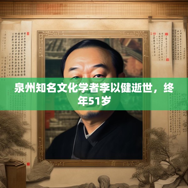 泉州知名文化学者李以健逝世，终年51岁