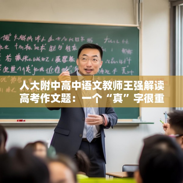 人大附中高中语文教师王强解读高考作文题：一个“真”字很重要