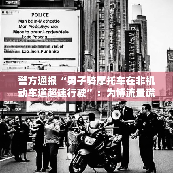 警方通报“男子骑摩托车在非机动车道超速行驶”：为博流量谎称赶考，将处罚