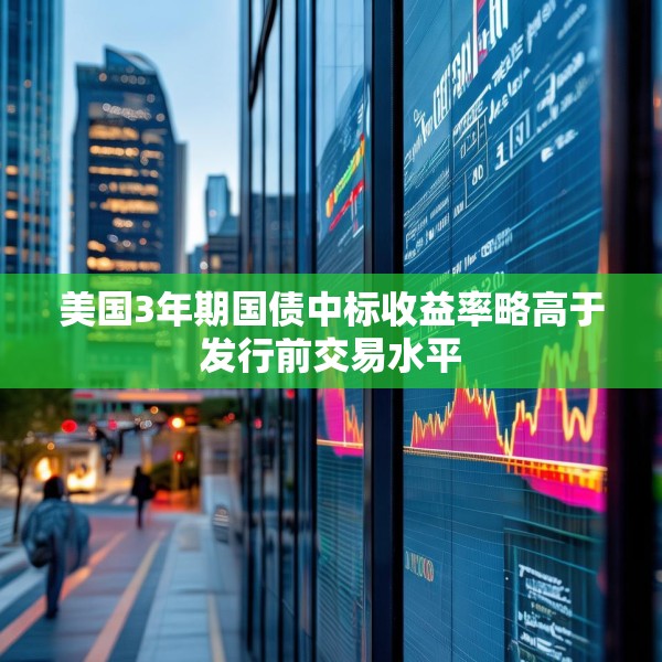 美国3年期国债中标收益率略高于发行前交易水平