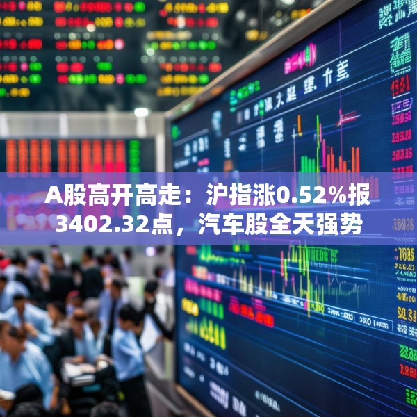 A股高开高走：沪指涨0.52%报3402.32点，汽车股全天强势