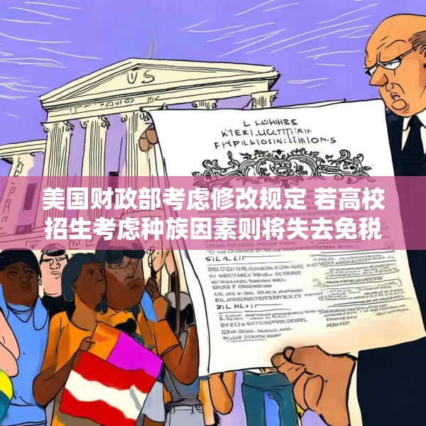 美国财政部考虑修改规定 若高校招生考虑种族因素则将失去免税资格