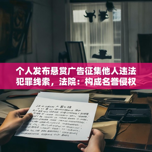 个人发布悬赏广告征集他人违法犯罪线索，法院：构成名誉侵权