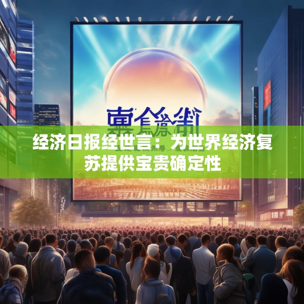 经济日报经世言：为世界经济复苏提供宝贵确定性