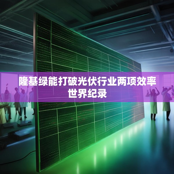 隆基绿能打破光伏行业两项效率世界纪录