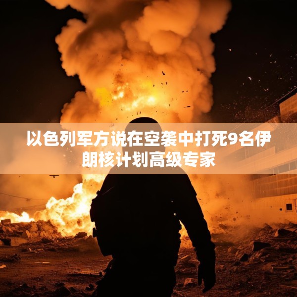以色列军方说在空袭中打死9名伊朗核计划高级专家