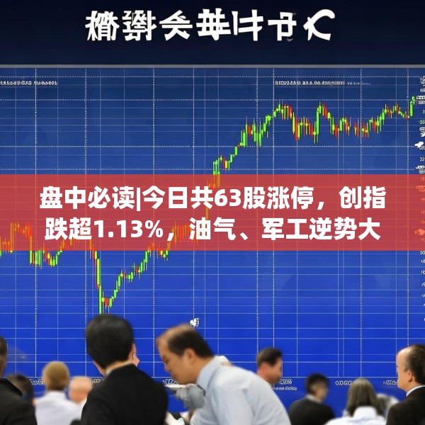 盘中必读|今日共63股涨停，创指跌超1.13%，油气、军工逆势大涨