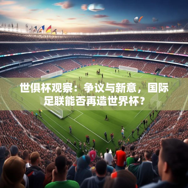 世俱杯观察：争议与新意，国际足联能否再造世界杯？