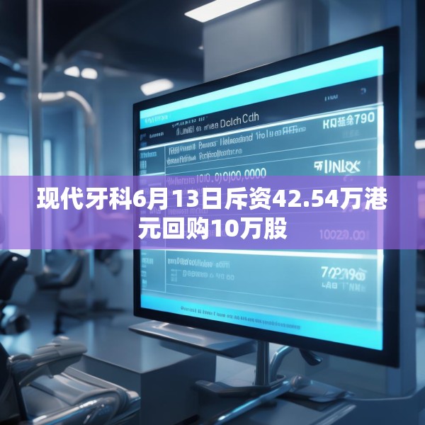 现代牙科6月13日斥资42.54万港元回购10万股